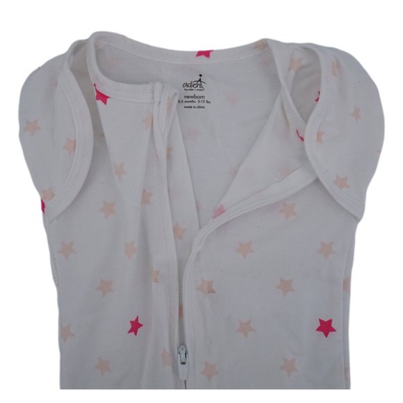 Aden Snug Swaddles Newborn 0-3 Months (5-12 lbs) White with Stars - Picture 3 of 4